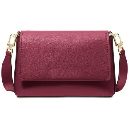 Berry leather crossbody