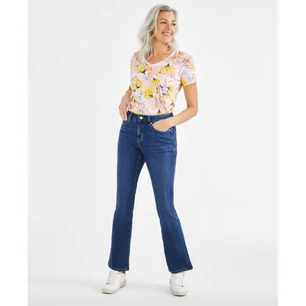Floral V-neck tee