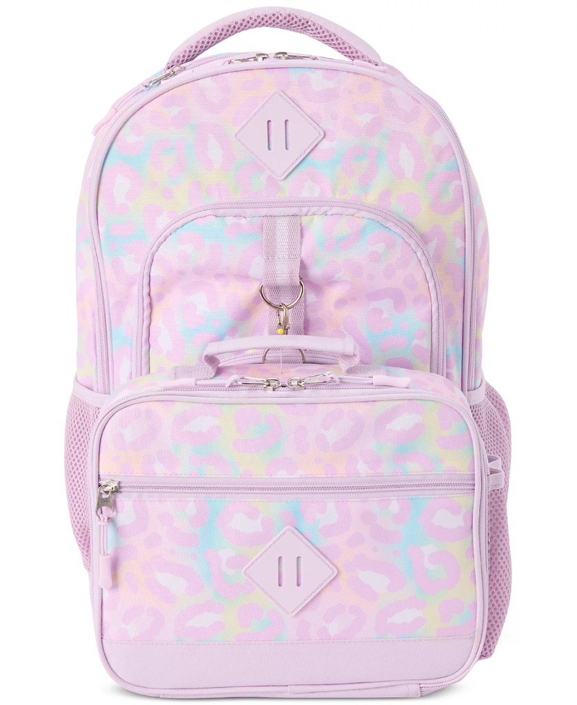 Pastel leopard backpack